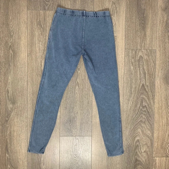 Aritzia Wilfred Leggings 2000s Y2K Blue Acid Wash skinny ankle leg Size Small - Picture 16 of 16